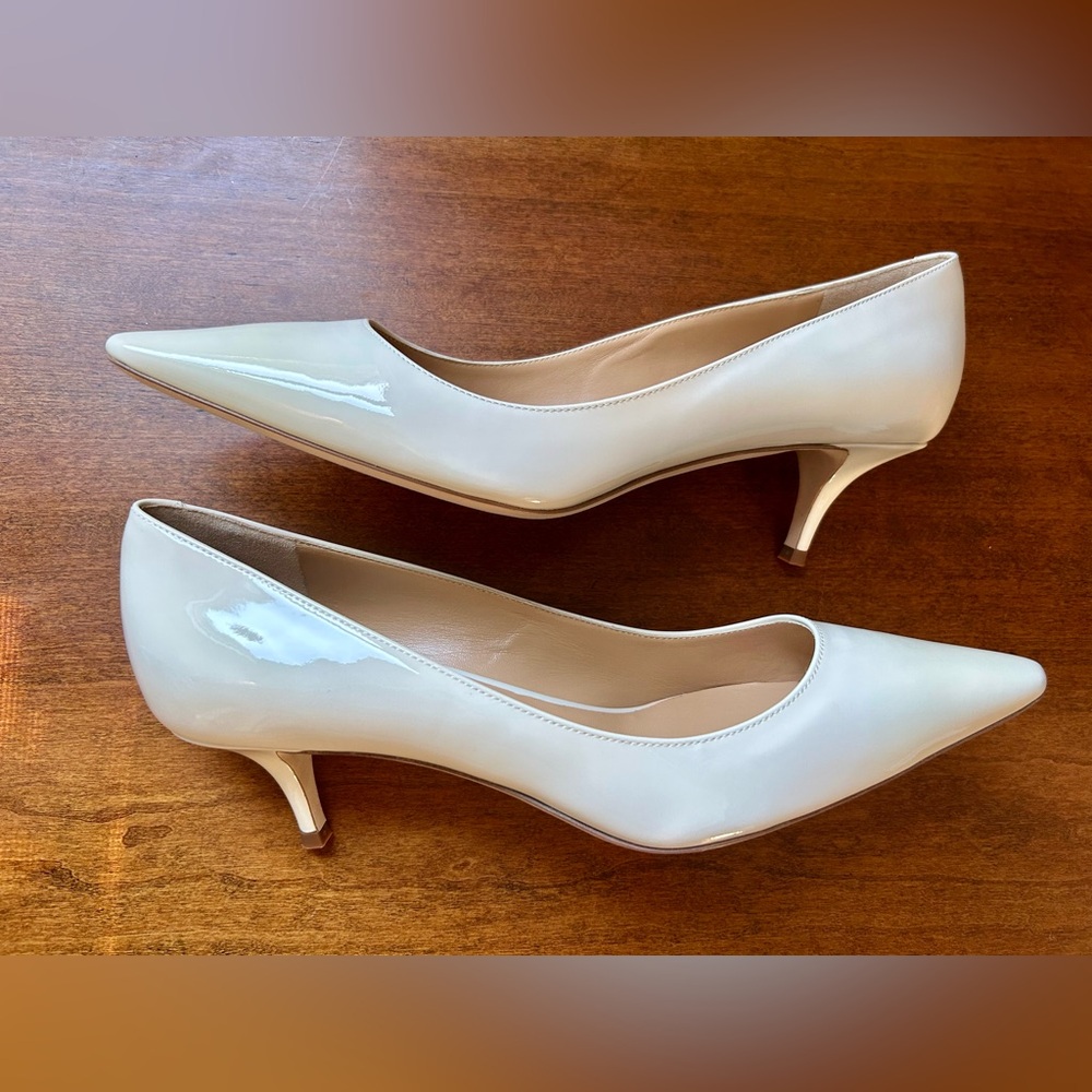 Giuseppe Zanotti Women’s Ivory Patent Leather Pointed Heels Size41/US10-NWOB - Picture 16 of 16